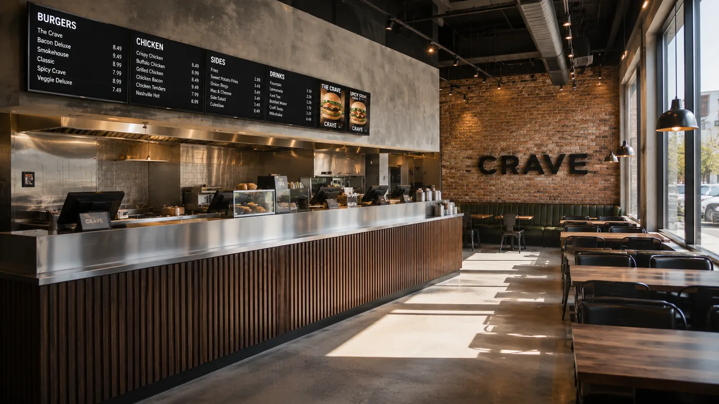Burger restoran konsept tasarımı